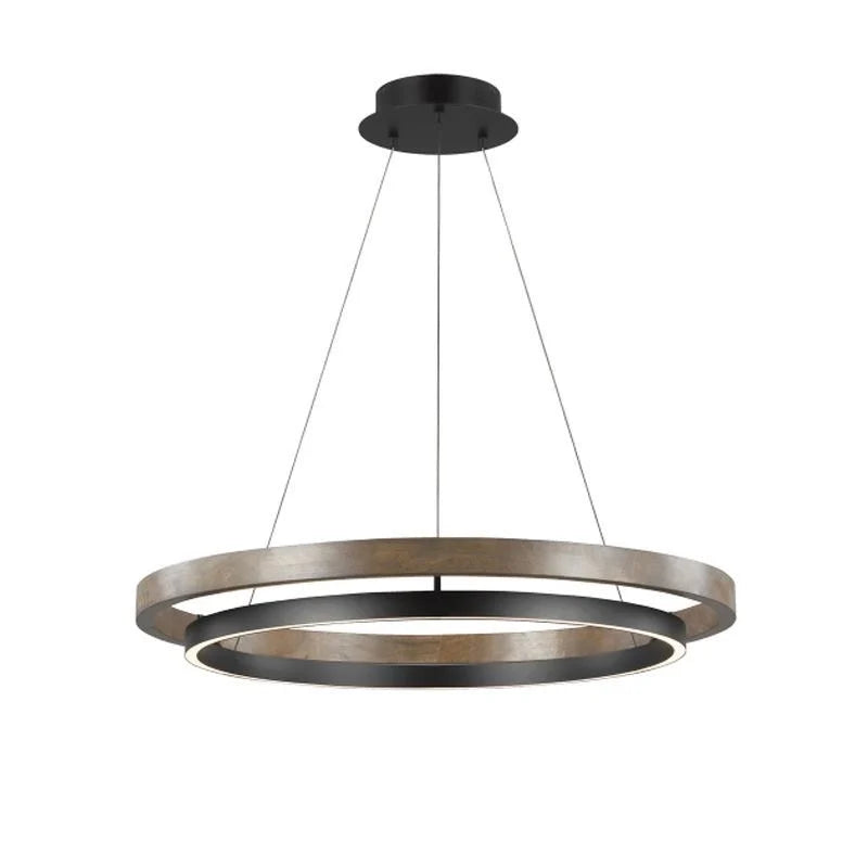 Axyaa Modern Double Circular LED Chandelier