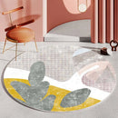 Light Luxury Round Rug by Axyaa: Stylish Teen Room Decor, Living Room Accent, Bedroom Mat