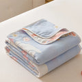 Axyaa Cotton Gauze Throw Blanket, AB Side Towel for Home, Travel & Kids