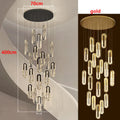 Axyaa Crystal Chandelier Stair Pendant Living Room Lighting Modern Interior Pendant Lights