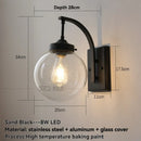 Axyaa Nordic Outdoor LED Wall Light Chrome Gold Black Waterproof Garden Balcony Decor