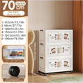 Axyaa Foldable Storage Box, 6 Tier with Wheels, for Home Organization