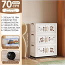 Axyaa Foldable Storage Box, 6 Tier with Wheels, for Home Organization