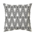 Axyaa Geometric Stripe Pillowcase with English Letter Design