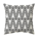 Axyaa Geometric Stripe Pillowcase with English Letter Design
