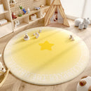 Axyaa Fluffy Geometric Love Carpet for Kids Room, Soft Anti-Slip Rug for Living Room