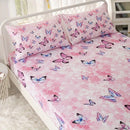Axyaa Butterfly Fitted Sheet Set - Soft, Breathable, Non-Slip Mattress Protector