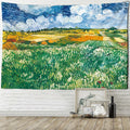 Axyaa Wheat Field Cypress Tapestry Van Gogh Scene Wall Decoration
