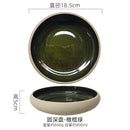 Axyaa Japanese Style Soup Salad Sashimi Plate Set Kitchen Tableware Pottery