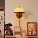 Axyaa Retro Solid Wood Bedside Wall Lamp Nordic Style for Bedroom & Living Room