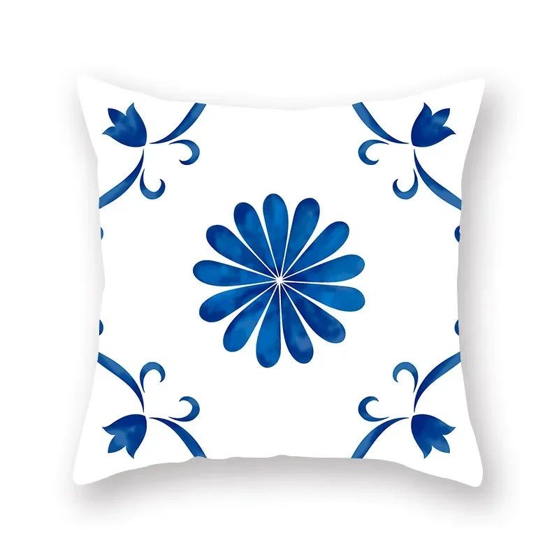 Geometric Mandala Flower Print Pillowcase for Home Decor by Axyaa