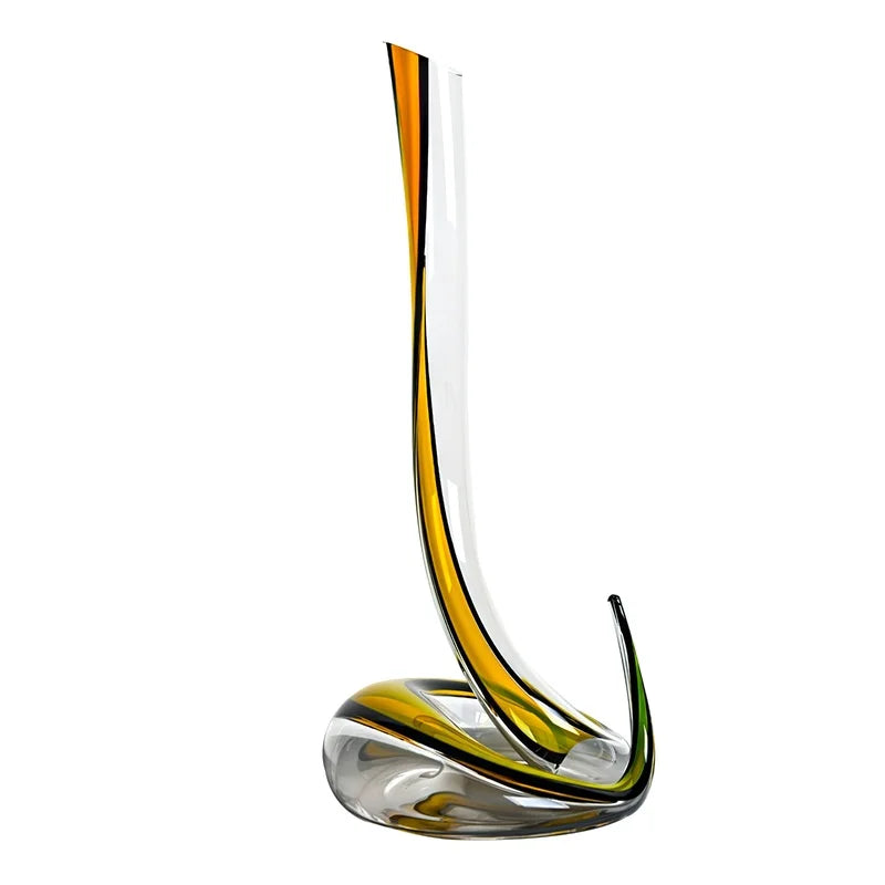 Axya Crystal Snake Wine Decanter 2L - Colorful Silk Design for Home & Bar