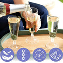 Axyaa Champagne Flutes: Disposable Clear Plastic Wine Glasses for Weddings & Parties