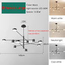 Axyaa Rotatable LED Chandelier in Gold/Black Finish for Home Decor