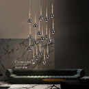 Axyaa LED Chandelier Pendant Lights for Staircase Living Room and Villa Exhibition Hall