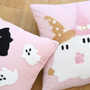 Cute Halloween Embroidered Throw Pillow Cover for Home Decor by Axyaa
