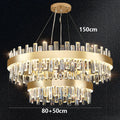 Axyaa Crystal Chandelier Dining Room Ceiling Light Luxury Pendant Lamp