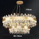 Axyaa Crystal Chandelier Dining Room Ceiling Light Luxury Pendant Lamp