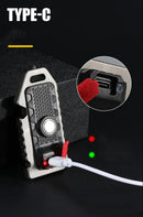 Axya LED Shoulder Police Light: Rechargeable Flashing Safety Keychain Light