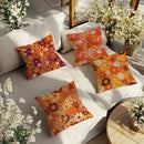 Axyaa Vintage Floral Pattern Throw Pillow Covers - Sofa, Bedroom, Car Pillow Cover