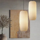 Axyaa Nordic Silk Lantern Pendant Light for Living Room Restaurant Staircase - E27