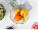 Axyaa Gold-Plated Glass Fruit Salad Bowl Set, Household Tableware