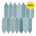 Axyaa 3D Green Tile Sticker, Self-adhesive Backsplash for Kitchen & Bathroom