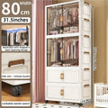 Axyaa 2-Door Foldable Wardrobe: Portable Closet, Large Capacity Storage Organizer