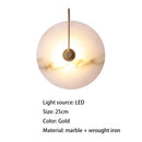 Axyaa Marble LED Wall Lamp Black Gold for Living Room Bedroom Restaurant Lighting