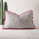Axyaa Pompom Cushion Cover for Home Decor - 45x45cm - Yellow Purple Green Black