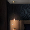 Axyaa Waterdrop Crystal Chandelier: Black Gold LED Suspension Lights