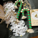 Axyaa Handmade Woven Tapestry Small Christmas Tree Circle Walking Stick Decoration