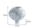 Axyaa Small Mouth Ceramic Vase Artistic Flower Decorative Hydroponic Flower Arrangement Dried Flowers