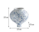 Axyaa Small Mouth Ceramic Vase Artistic Flower Decorative Hydroponic Flower Arrangement Dried Flowers