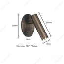 Axyaa LED Rotating Wall Lamp for Home Hotel Bedroom Reading