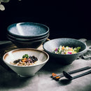 Axyaa Ceramic Ramen Bowl Soup Bowl Set: Creative Tableware for Home