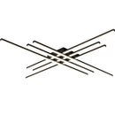 Axyaa Modern Black Chandelier LED Ceiling Strip Lights for Living Room