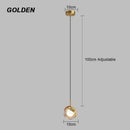 Axyaa Crystal Dora Pendant Light - Modern Round Lamp for Bedroom and TV Wall