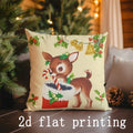 Axyaa Christmas-themed Pillow Covers for Sofa Bed Car Home Decor