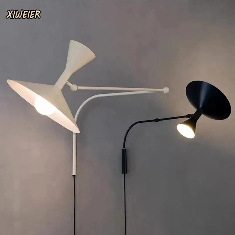 Axyaa Rotating Horn Wall Lamp for Living Room Sofa Bedroom Rocker Bedside