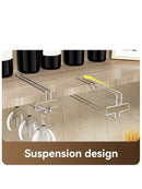 Axyaa Stainless Steel Wine Glass Holder Rack Upside Down Hanging Storage Stand