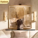 Axyaa LED Copper Marble Wall Lamp for Villa Living Room Corridor Lighting