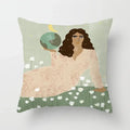 Axyaa Women Flower Oil Painting Decorative Pillowcase for Home Sofa Decor