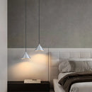Axyaa Modern Pendant Lamp Brushed Sliver Black Lights for Bedroom, Kitchen, Dining Room