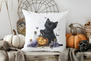 Cute Ghost with Pumpkin Halloween Pillow Cover by Axyaa - For Sofa, Bedroom, Car