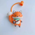 Axyaa Bear Silicone Straw Covers for 7-8mm Cups Cute Cartoon Cap