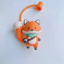 Axyaa Bear Silicone Straw Covers for 7-8mm Cups Cute Cartoon Cap