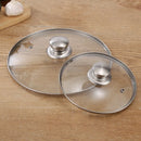 Axyaa Tempered Glass Pot Lid with Stainless Steel Rim - Shatter-Proof Round Chef Cover