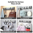 Axyaa Door Hooks Towel Hanger Wall Rack Coat Holder Bathroom Kitchen Accessories