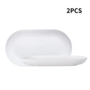 Axyaa 4/6 PP Oval Plates: Reusable for Family Kitchen, Picnics & Restaurants